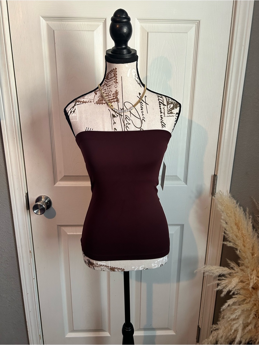 Strapless Tube Top in Deep Chocolate